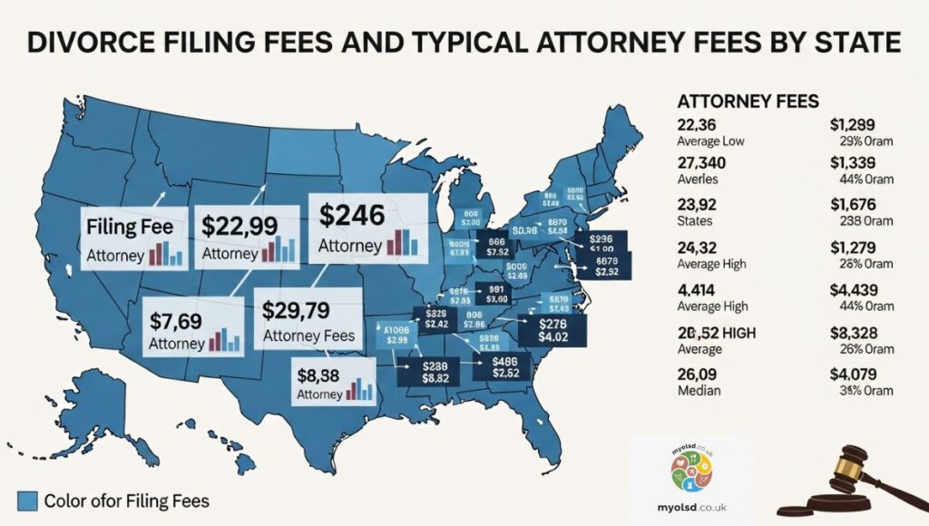 Divorce Filing Fees and Typical Attorney Fees by State Divorce Filing Fees and Typical Attorney Fees by State