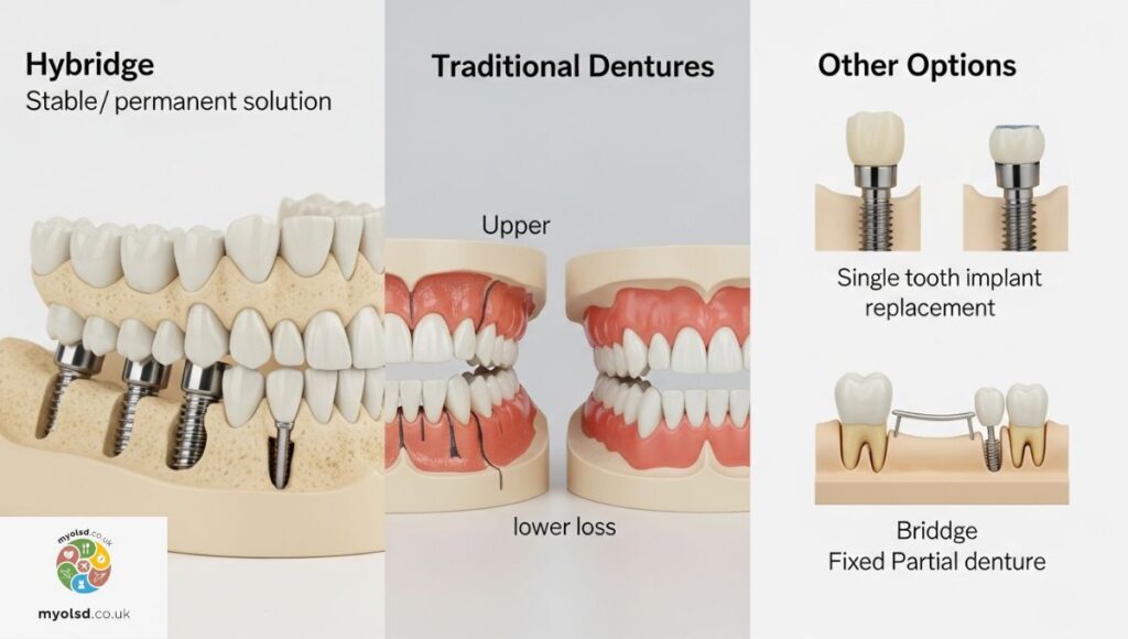 Hybridge vs. Traditional Dentures (and Other Options)