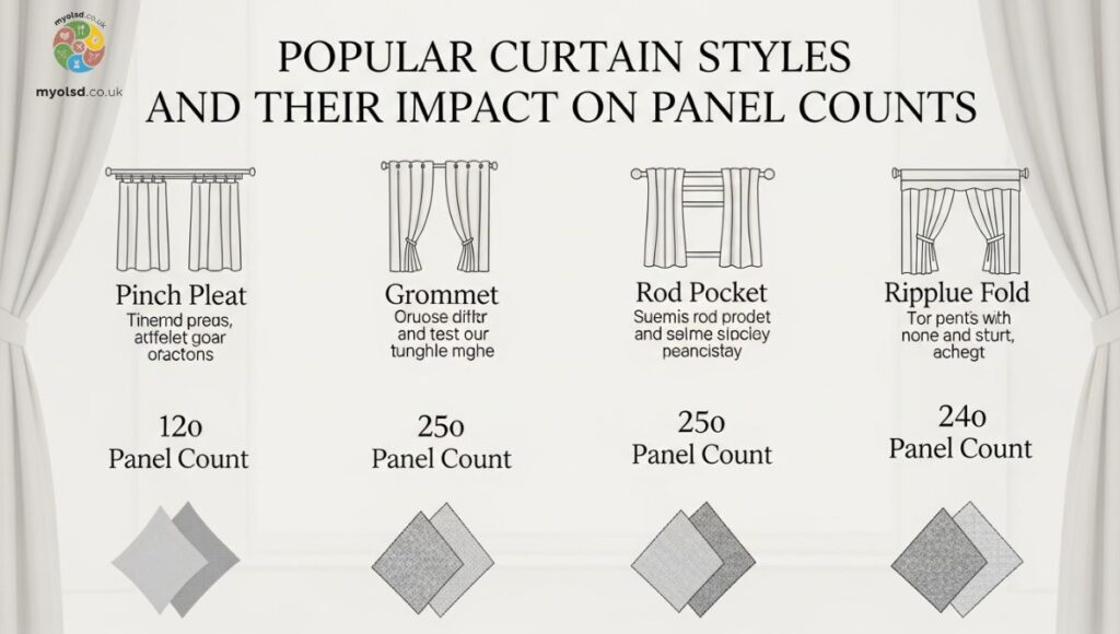 Popular Curtain Styles and Their Impact on Panel Counts