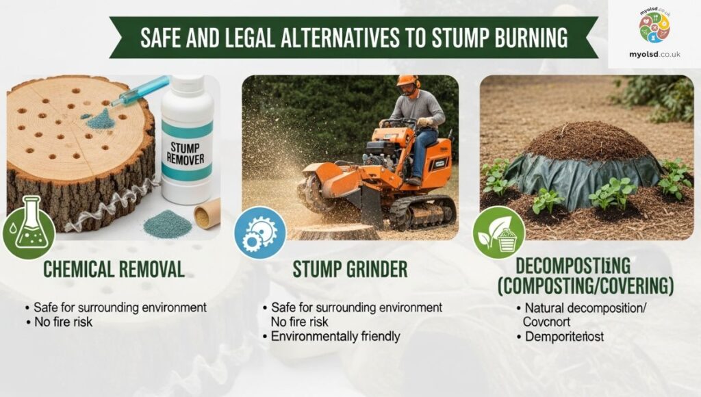Safe and Legal Alternatives to Stump Burning Safe and Legal Alternatives to Stump Burning