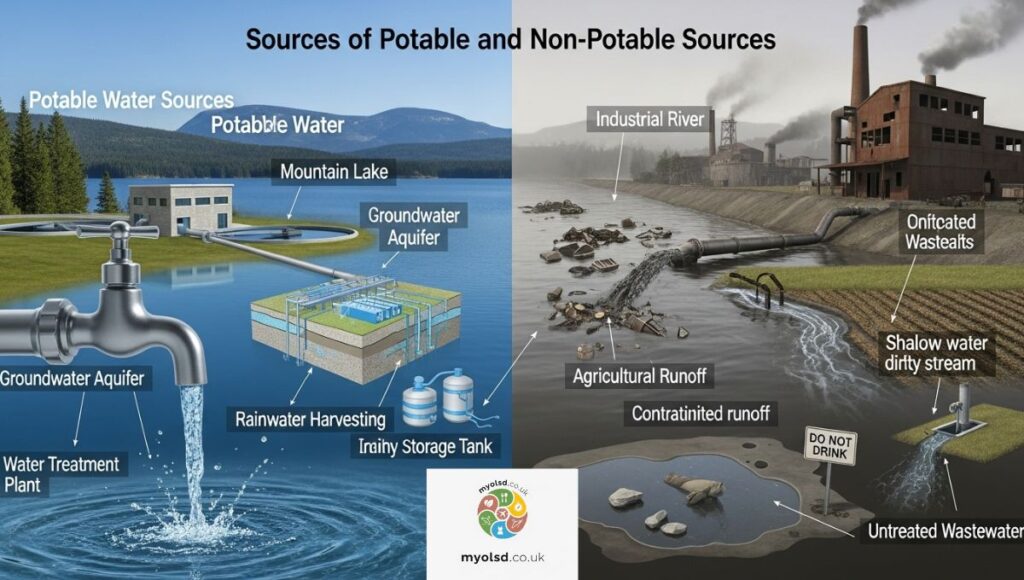 Sources of Potable and Non-Potable Water