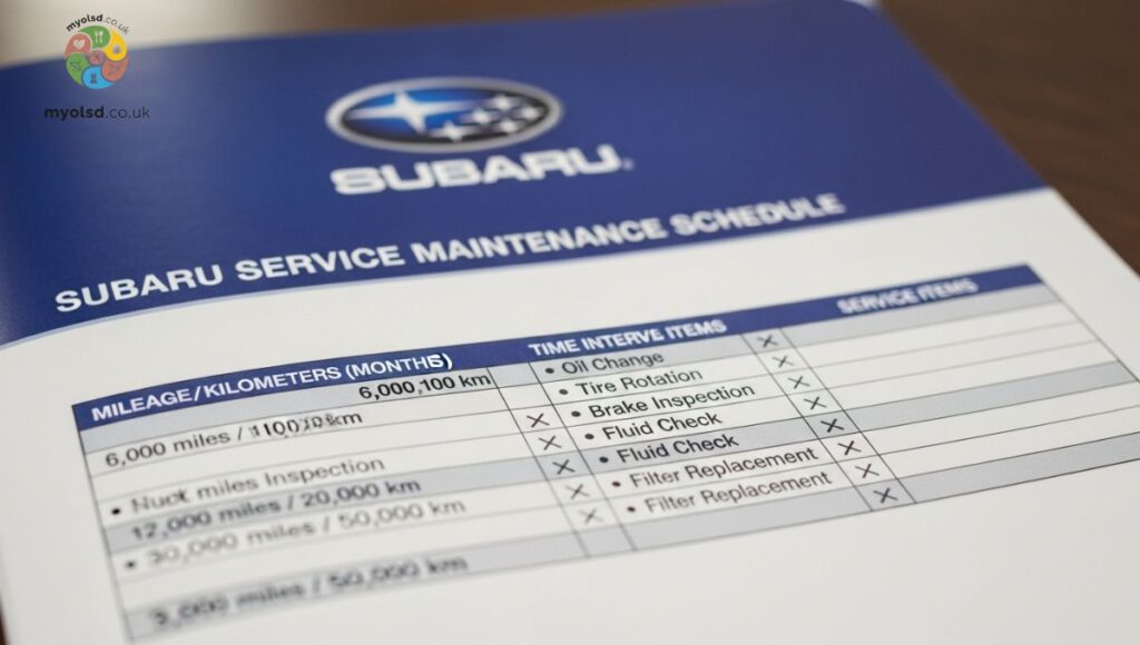 Subaru Service Maintenance Schedule