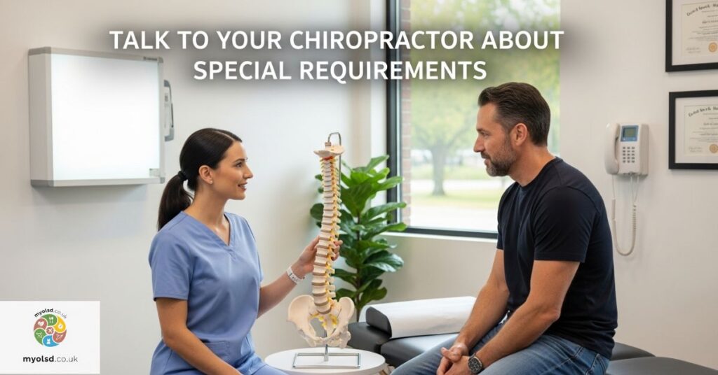 Talk to Your Chiropractor about Special Requirements Talk to Your Chiropractor about Special Requirements