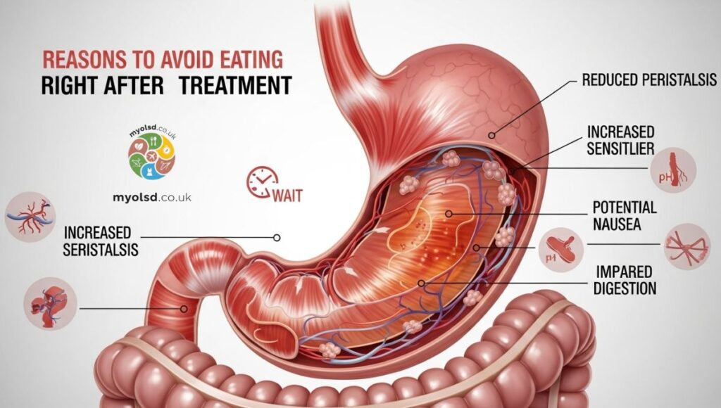 Why Avoid Eating Right After Treatment?