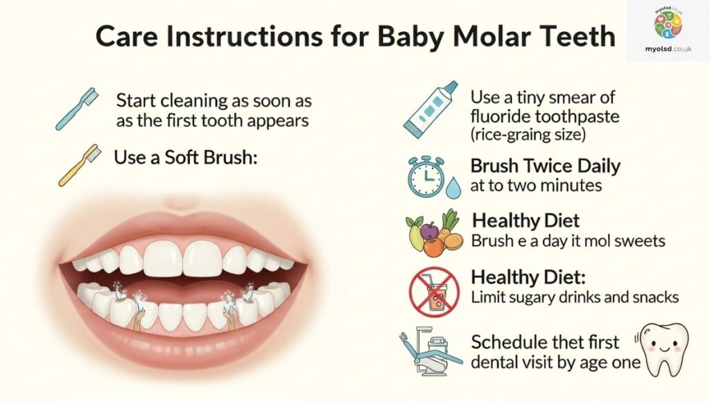Care Instructions for Baby Molar Teeth Care Instructions for Baby Molar Teeth