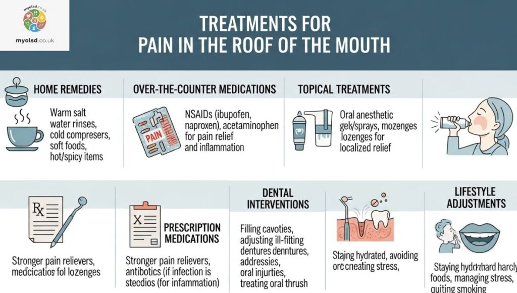 What Treatments Are There for Pain in the Roof of the Mouth? What Treatments Are There for Pain in the Roof of the Mouth?